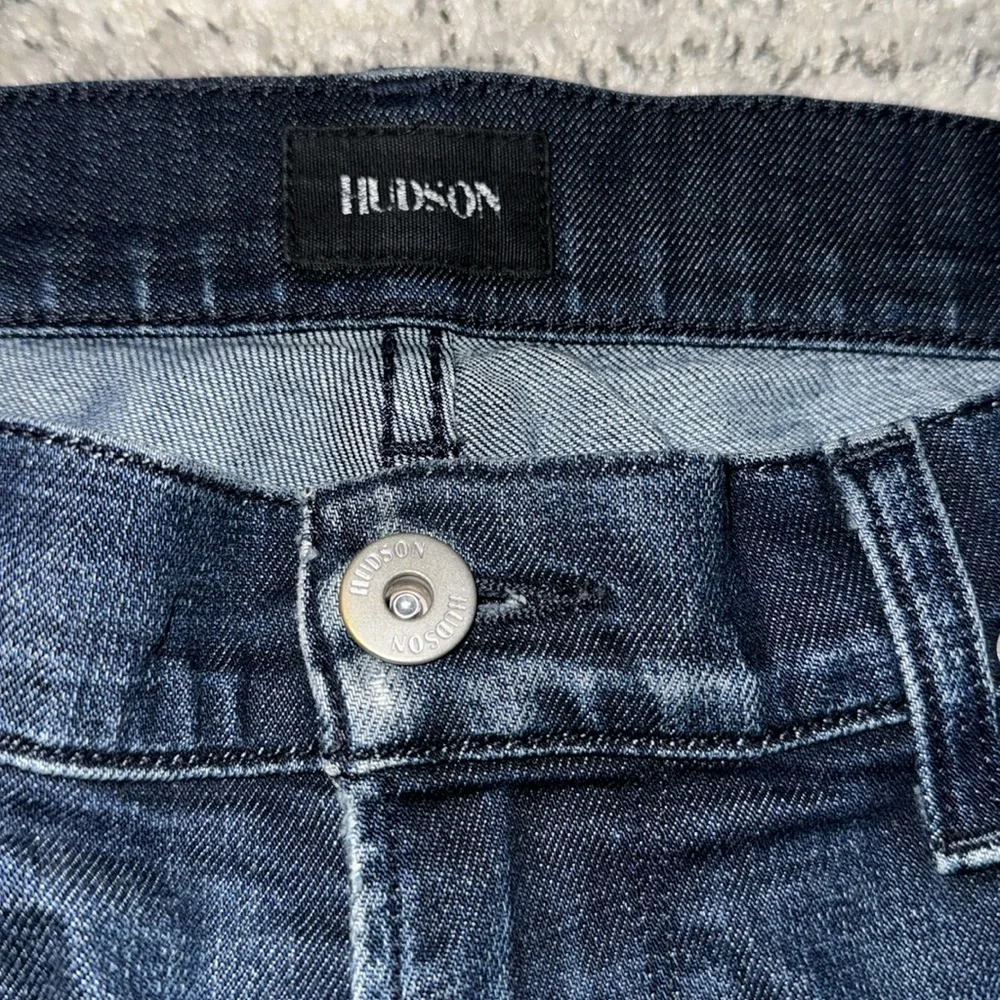 Hudson denim blue jeans men’s pants distressed Blake style Slim Straight Leg 33​ - Picture 10 of 12